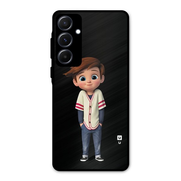 Cute Boy Tim Metal Back Case for Galaxy A55