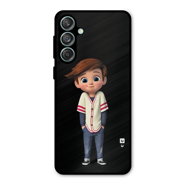 Cute Boy Tim Metal Back Case for Galaxy M55 5G