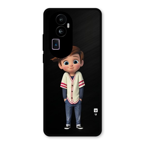 Cute Boy Tim Metal Back Case for Oppo Reno10 Pro Plus