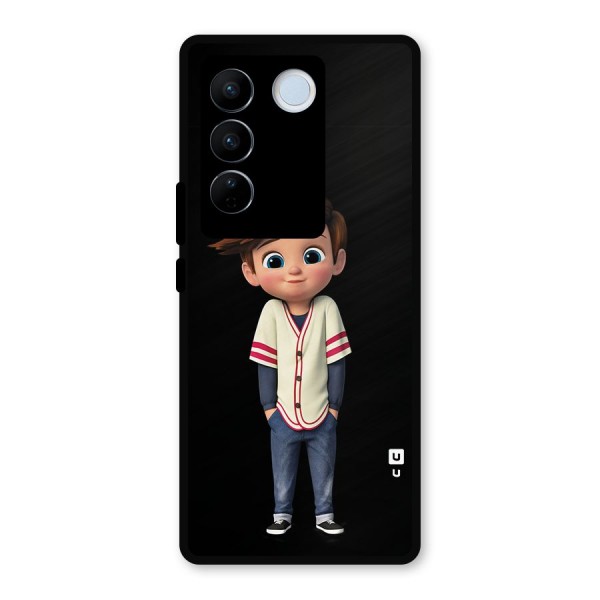 Cute Boy Tim Metal Back Case for Vivo V27 Pro