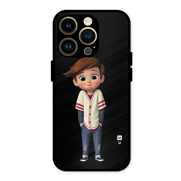 Cute Boy Tim Metal Back Case for iPhone 14 Pro