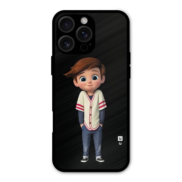 Cute Boy Tim Metal Back Case for iPhone 16 Pro Max