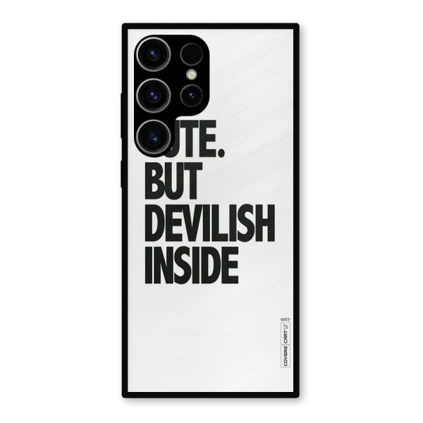 Cute But Devil Metal Back Case for Galaxy S23 Ultra