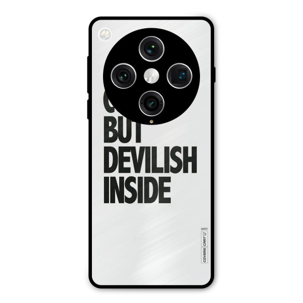 Cute But Devil Metal Back Case for Oppo Find X8 Pro