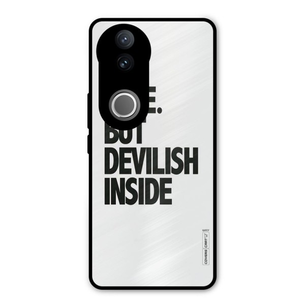 Cute But Devil Metal Back Case for Vivo V50e