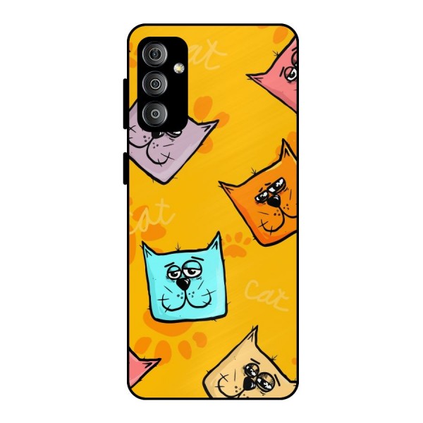 Cute Cat Pattern Metal Back Case for Galaxy F23