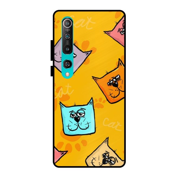Cute Cat Pattern Metal Back Case for Mi 10