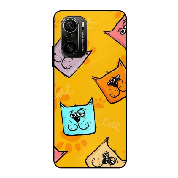 Cute Cat Pattern Metal Back Case for Mi 11X Pro