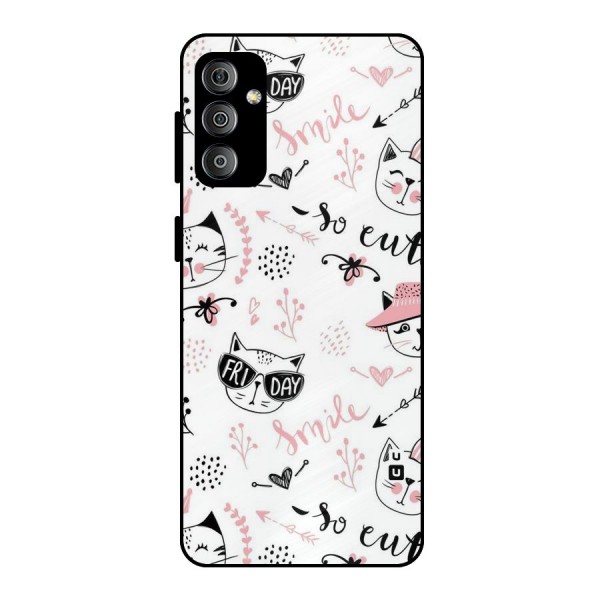 Cute Cat Swag Metal Back Case for Galaxy F23