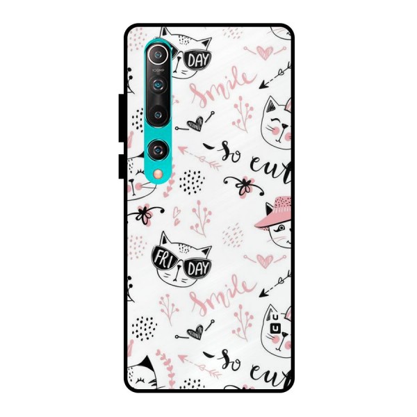Cute Cat Swag Metal Back Case for Mi 10