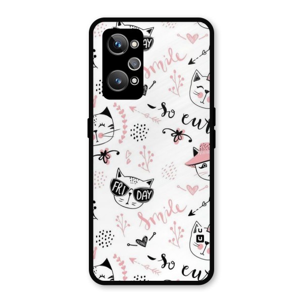 Cute Cat Swag Metal Back Case for Realme GT Neo2