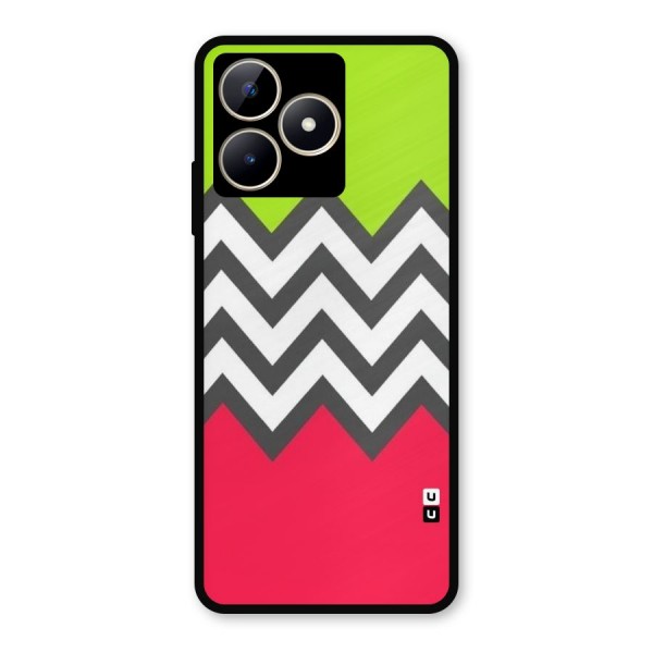 Cute Chevron Metal Back Case for Realme C53