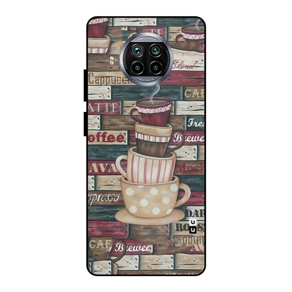 Cute Coffee Cups Metal Back Case for Mi 10i