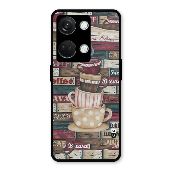 Cute Coffee Cups Metal Back Case for OnePlus Nord 3