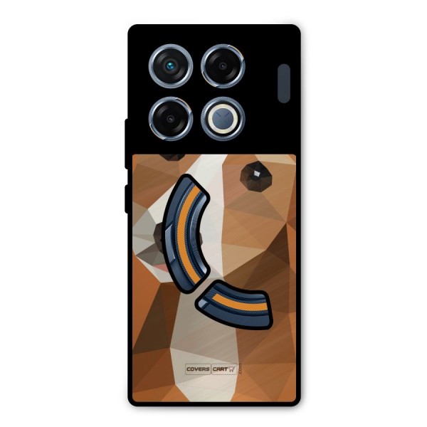 Cute Dog Metal Back Case for Infinix GT 20 Pro