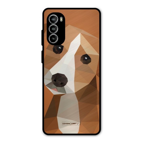 Cute Dog Metal Back Case for Moto G52