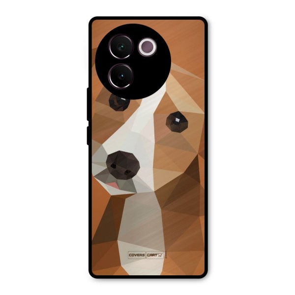 Cute Dog Metal Back Case for Vivo V30e