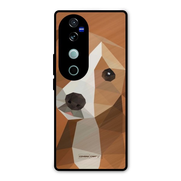 Cute Dog Metal Back Case for Vivo V40 Pro