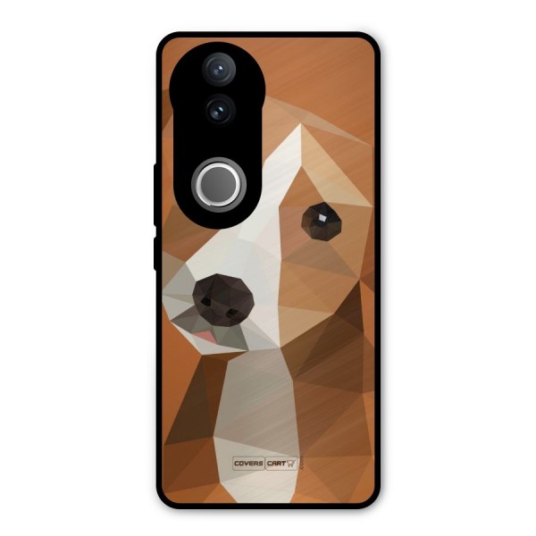 Cute Dog Metal Back Case for Vivo V50e