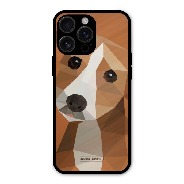 Cute Dog Metal Back Case for iPhone 16 Pro Max