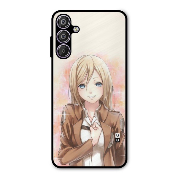 Cute Girl Art Metal Back Case for Galaxy F15