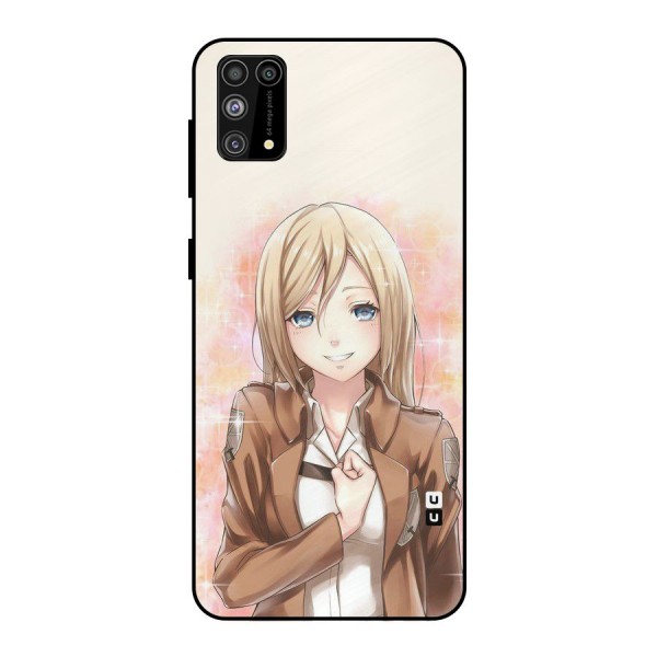 Cute Girl Art Metal Back Case for Galaxy F41