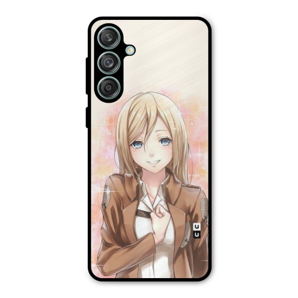 Cute Girl Art Metal Back Case for Galaxy M55 5G