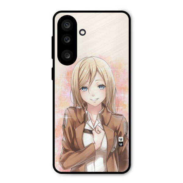 Cute Girl Art Metal Back Case for Galaxy M56