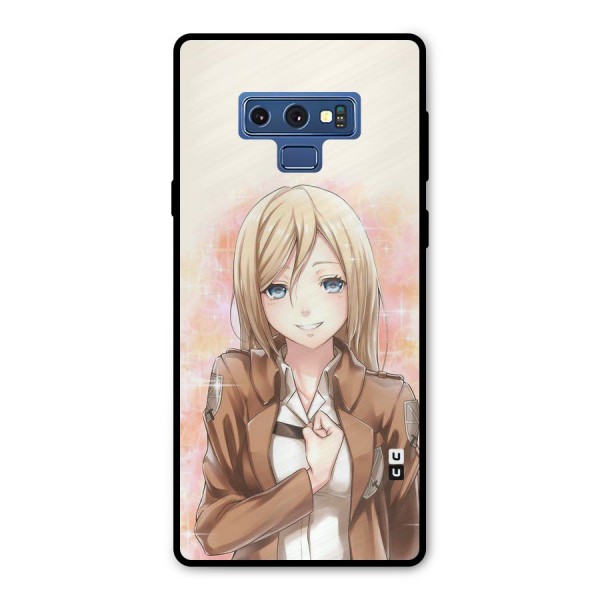 Cute Girl Art Metal Back Case for Galaxy Note 9