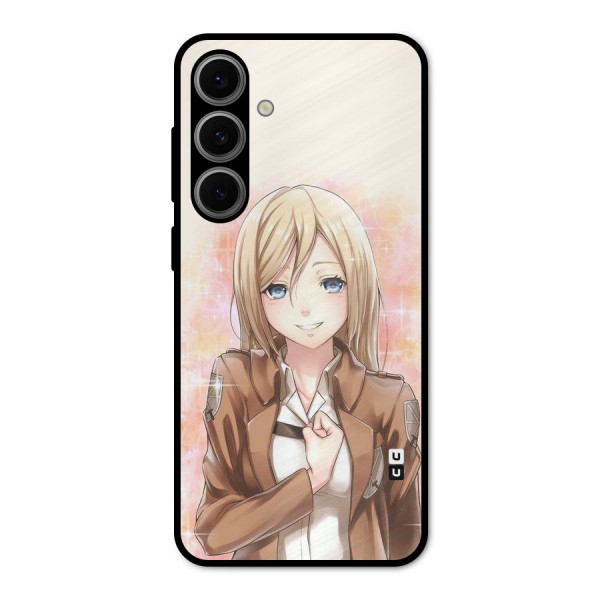 Cute Girl Art Metal Back Case for Galaxy S24 FE