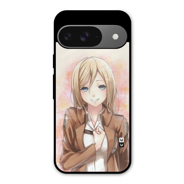 Cute Girl Art Metal Back Case for Google Pixel 9
