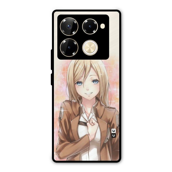 Cute Girl Art Metal Back Case for Infinix Note 40 Pro Plus