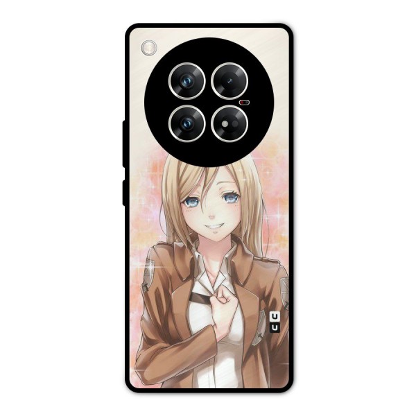 Cute Girl Art Metal Back Case for Infinix Zero 40 5G