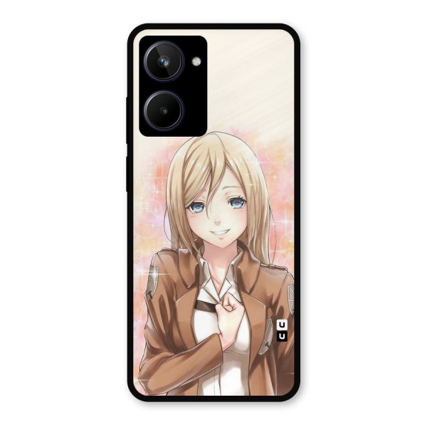 Cute Girl Art Metal Back Case for Realme 10
