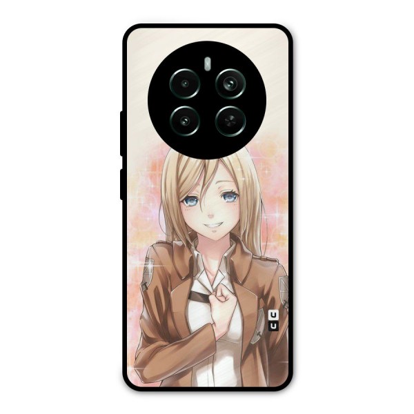 Cute Girl Art Metal Back Case for Realme 12 Pro Plus
