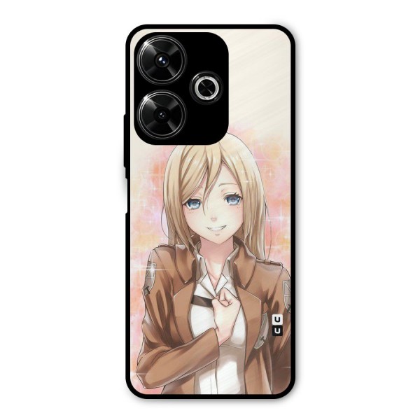 Cute Girl Art Metal Back Case for Redmi 13 5G