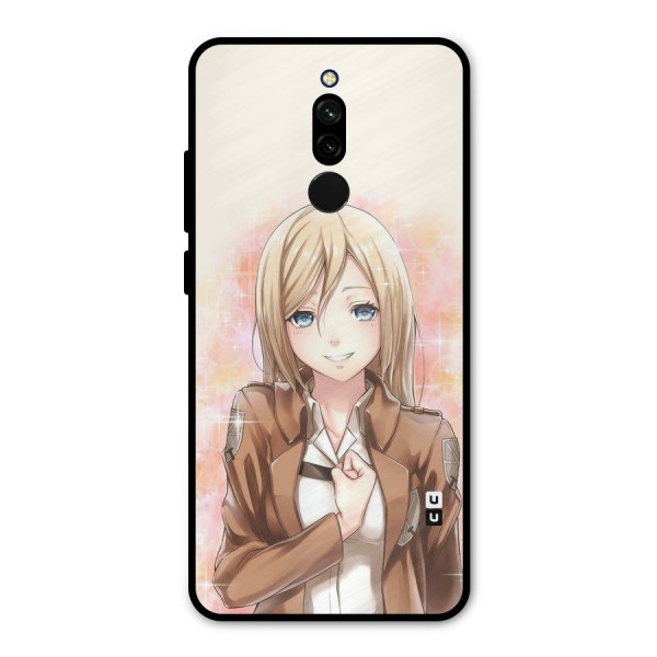 Cute Girl Art Metal Back Case for Redmi 8