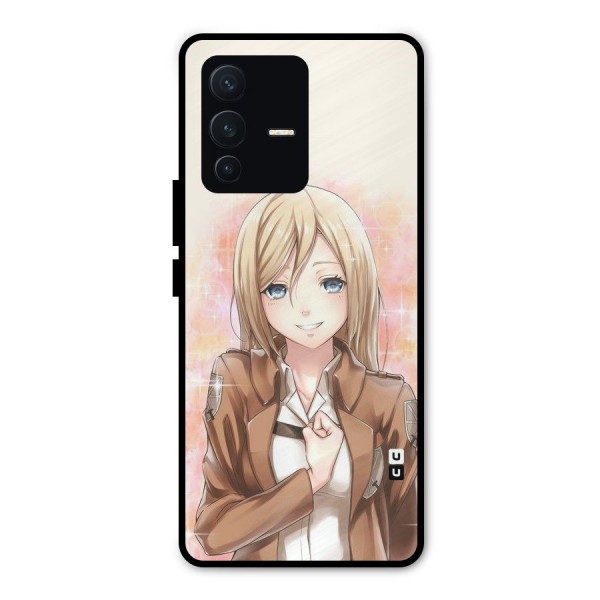 Cute Girl Art Metal Back Case for Vivo V23 Pro