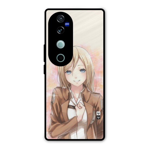 Cute Girl Art Metal Back Case for Vivo V40