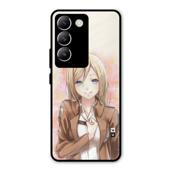 Cute Girl Art Metal Back Case for Vivo Y200e