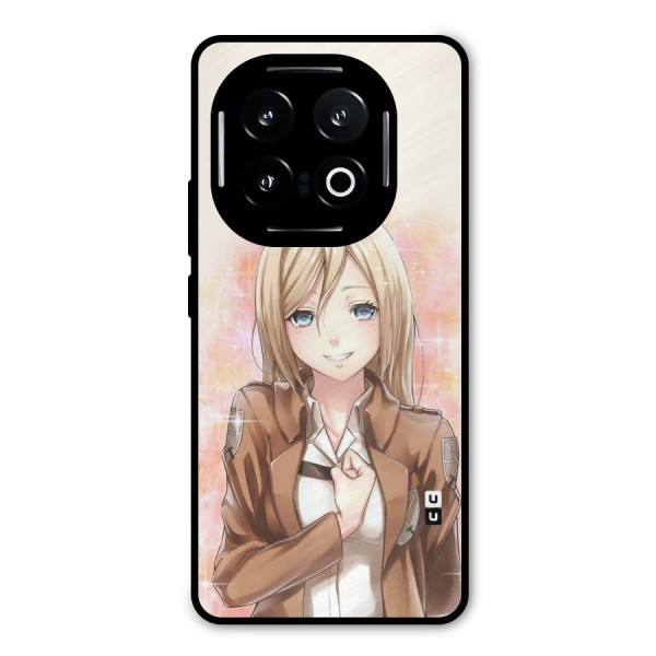 Cute Girl Art Metal Back Case for iQOO 13