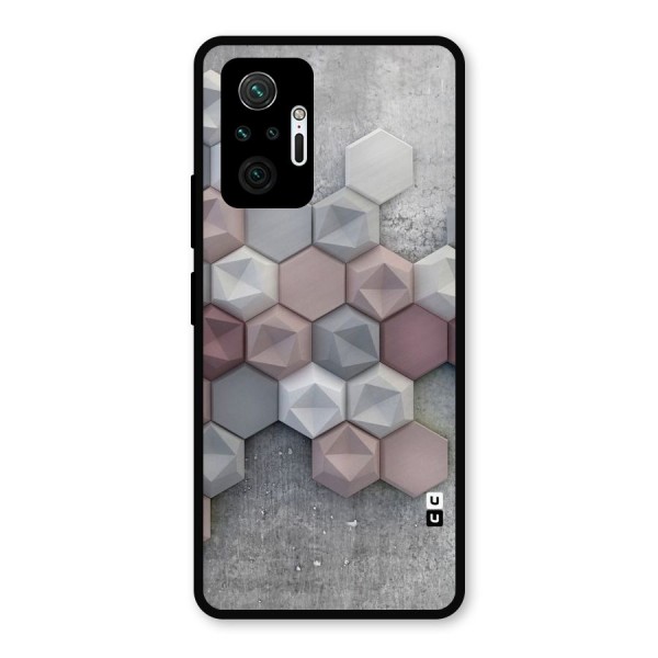 Cute Hexagonal Pattern Metal Back Case for Redmi Note 10 Pro Max