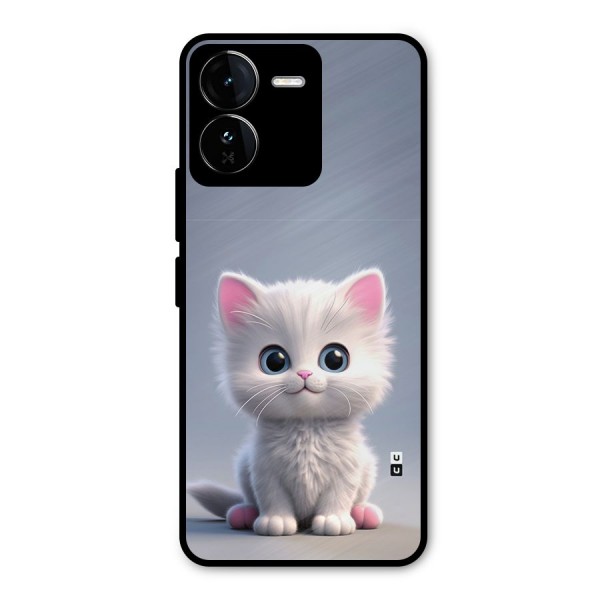 Cute Kitten Sitting Metal Back Case for iQOO Z9