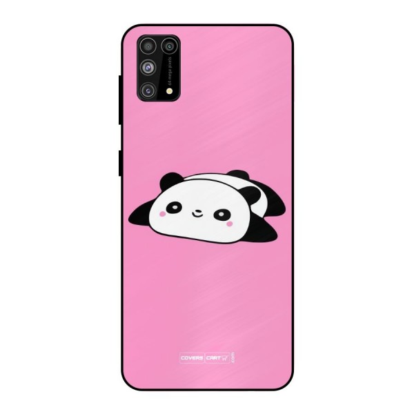 Cute Lazy Panda Metal Back Case for Galaxy M31