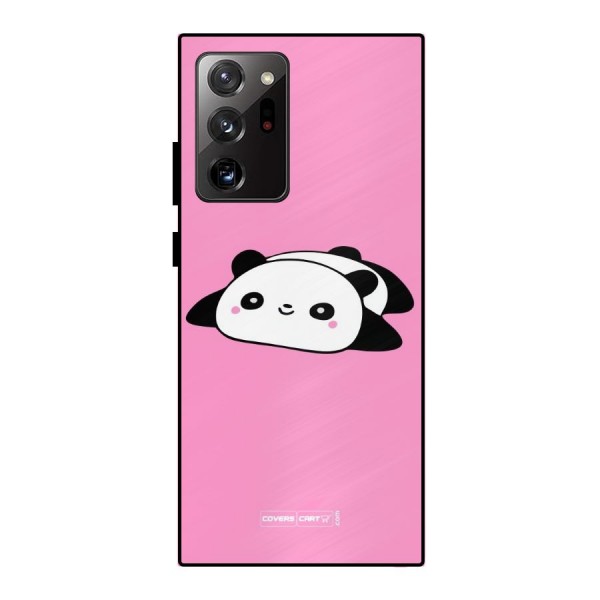 Cute Lazy Panda Metal Back Case for Galaxy Note 20 Ultra