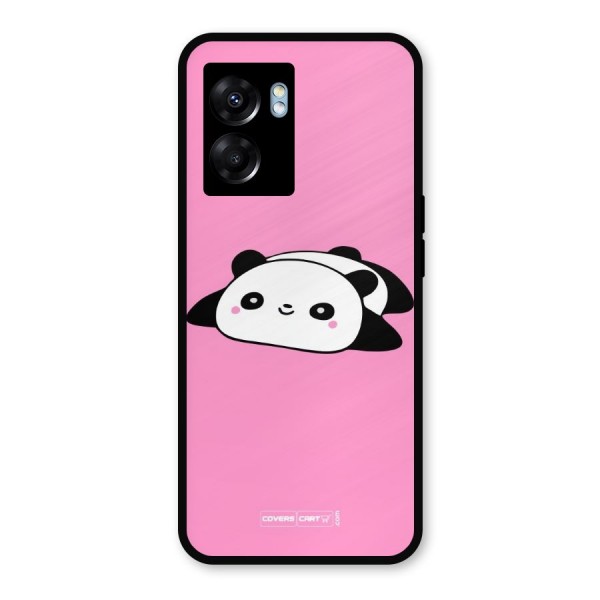 Cute Lazy Panda Metal Back Case for Realme Narzo 50 5G
