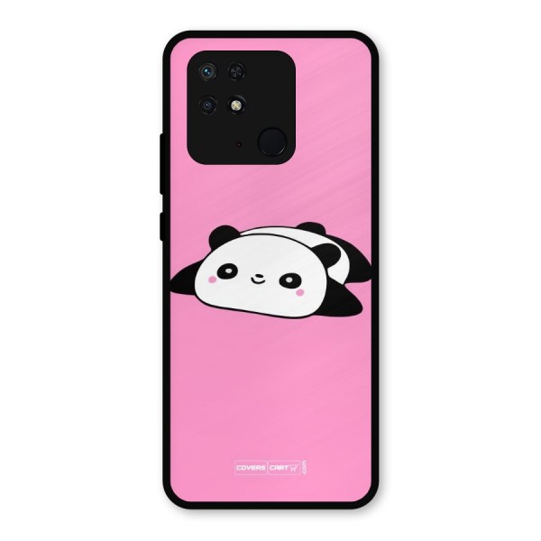 Cute Lazy Panda Metal Back Case for Redmi 10 Power