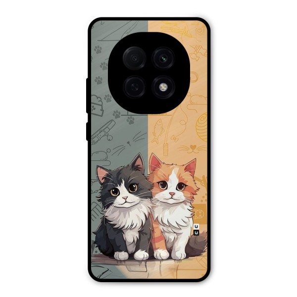 Cute Lovely Cats Metal Back Case for Oppo F29 Pro