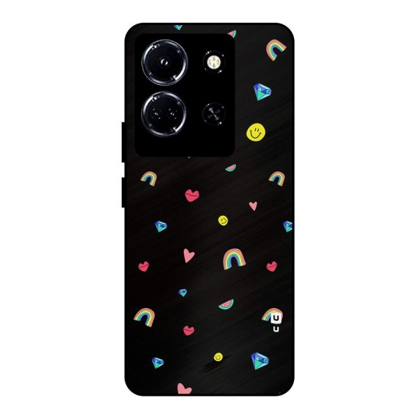Cute Multicolor Shapes Metal Back Case for Infinix Note 30 5G