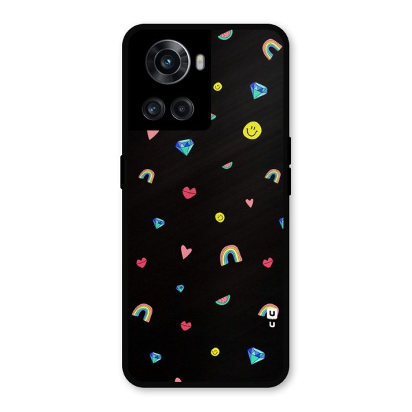 Cute Multicolor Shapes Metal Back Case for OnePlus 10R